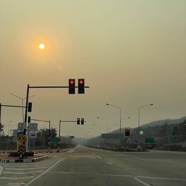 Chiang Mai Burning Season view from the road