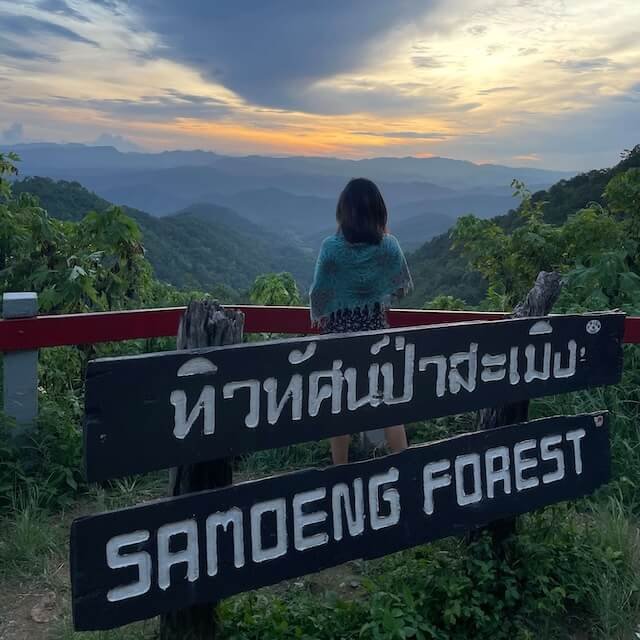 Samoeng Forest sign chiang mai
